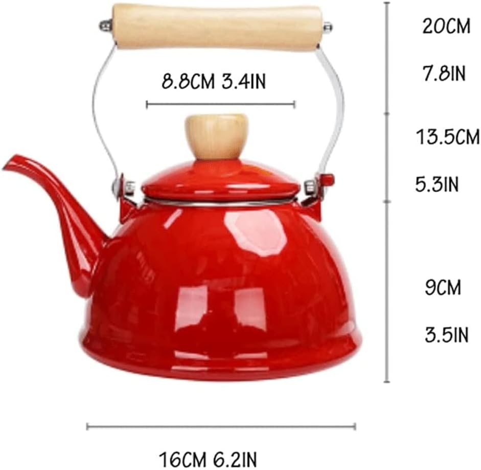 LIOONS Food Grade Tea Kettle Creative Kettle Enamel Kettles Large Capacity Teapot with Ergonomic Handle Household Tea Kettles for Induction Cooker Tea Pot
