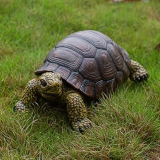 SHAODIE Garden Turtle Statue, Large Resin Tortoise Sculpture, 13L x 8.6W x 5.5H inches, Outdoor Yard Lawn Ornament,Home Decor