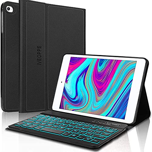 Ipad Mini 5 Funda IVEOPPE Funda con Teclado para iPad Mini 5 2019 7.9 Pulgadas, Funda Ultrafino con Español Ñ Teclado Bluetooth 7 Colores...