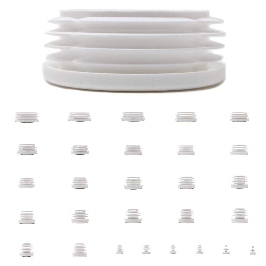 Keay Vital Parts White 35Mm Plastic End Caps, Tube Inserts, Pack Of 4 (See Second Image For Ordering Guide) - Made In Germany