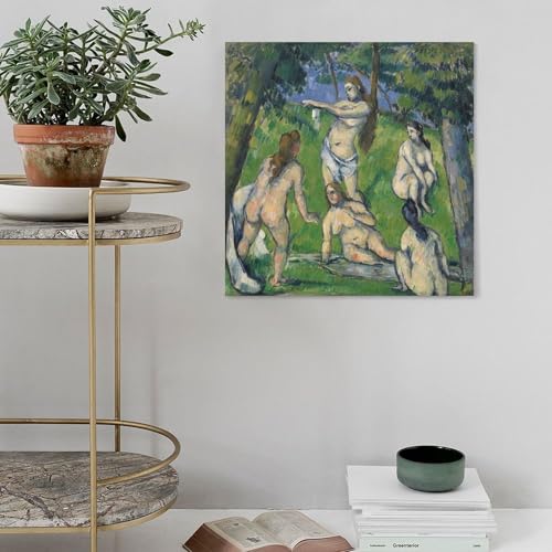 Impression toile Paul Cezanne Five Bathers tableau haut de gamme 50cm