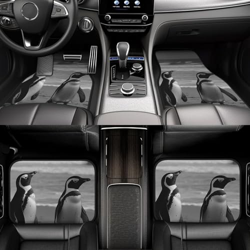 Tapis de sol voiture ajustement universel avec talonnette et motif pingouin