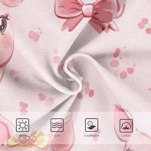 Wusikd Cute Pigs Princess Girls' Underwear Cotton Bow Girls Briefs Soft Toddler Underwear 2T3