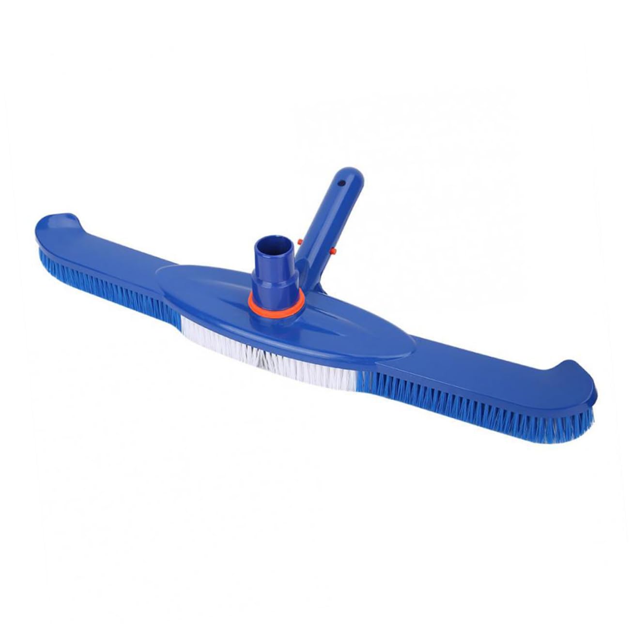 Toddmomy Brosse pour Piscine 50cm Poils Rigides en Plastique et Manche en Aluminium, Brosse Robuste pour Surfaces Lisses, Nettoyage Humide ou Sec, pour Extérieur et Intérieur