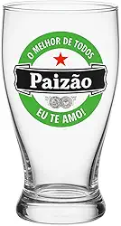 Copo Tulipa Paizão 340ml | Vidro Premium Presente Criativo Pai Cerveja | Dia dos Pais Colecionável