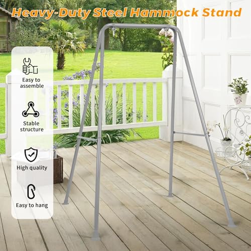 Image of Swing Stand for Kids, Hammock Chair Stand, Heavy-Duty Metal Swing Frame
