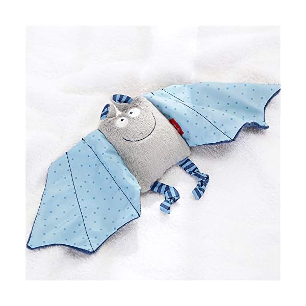 SIGIKID 41099 Schnuffeltuch Fledermaus Urban Mädchen und Jungen Babyspielzeug empfohlen ab Geburt blau – Bild 4