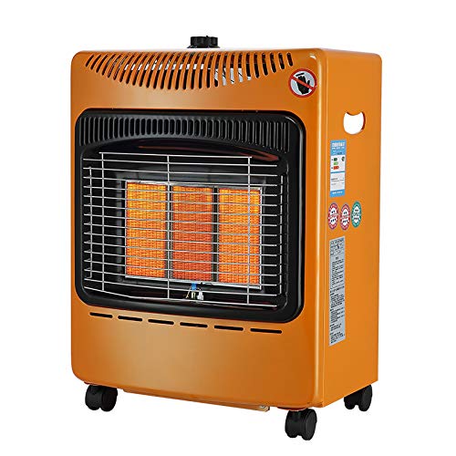 SS-1 Calentador de Gas para Interiores Calentador de Gas Butano Calentador de Invierno Portátil, Viene con Regulador Y Manguera, 3 Configuraciones de Calor, Anti Inclinación (4.2Kw)