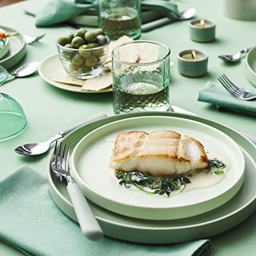 Stone Lain Stella Salad Plate 6-Piece Set, Round, Porcelain, Lime Green #TOP3