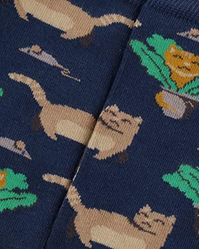 Women Bamboo Crew Socks Cartoon Cats Gift Boxed 4 Pairs Med 3-7 Multicoloured Soft SeriouslySillySocks