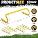 Wettarn 10 Pcs Speed Agility Training Hurdles Detachable Durable Hurdle Agility Plyometric and All Purpose Speed Training Equipment for Athletes Soccer Basketball(6 Inch,Yellow)