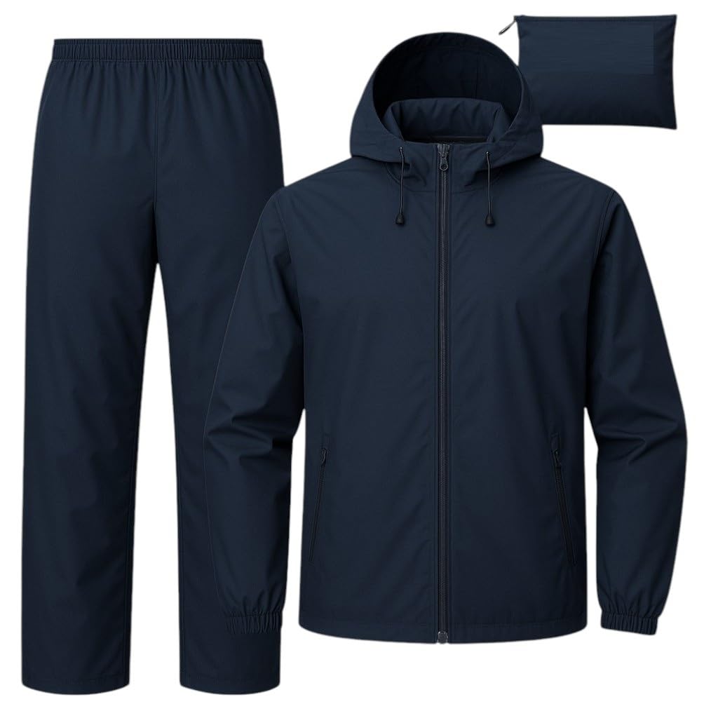 Champion Premium Waterproof Raincoat for Men & Women | Lightweight, Breathable & Durable | Hooded Rain Jacket with Storage Pouch | All-Weather Protection