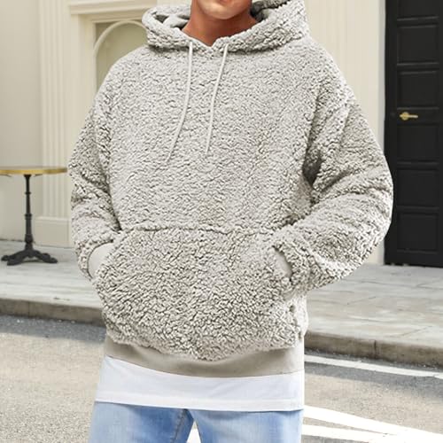 Sudadera ligera de hombre con capucha y textura suave miniatura 3