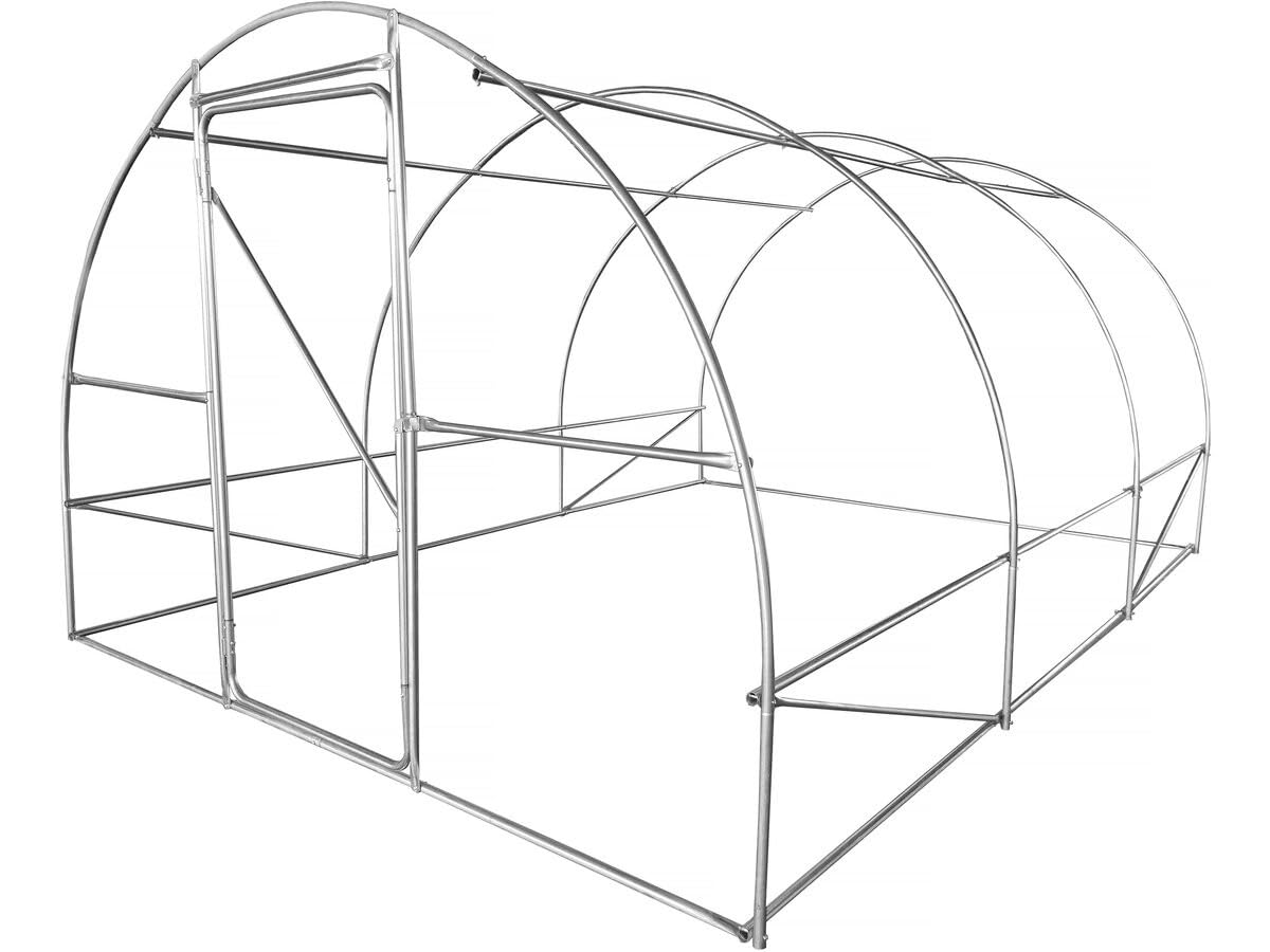 Serre tunelle de Jardin avec Porte 4 x 3 m Mimosa - 12 m² - 180g - Blanc