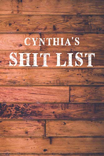 Cynthia's Shit List: Lined Wood Notebook/Journal