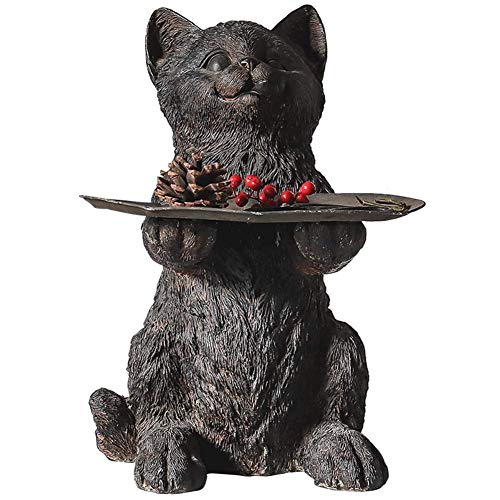 Statue de chat en résine ZXQUEGF : sublimez un intérieur vide avec un ornement fait main