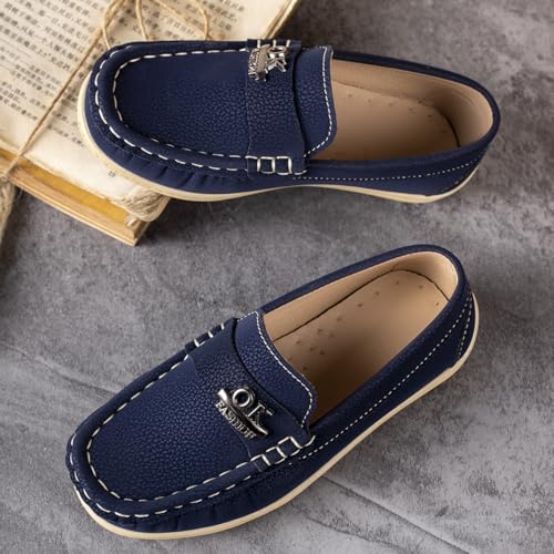 Boys Girls Penny Loafer Casual Slip On Flats Boat Boys Dress Shoes3