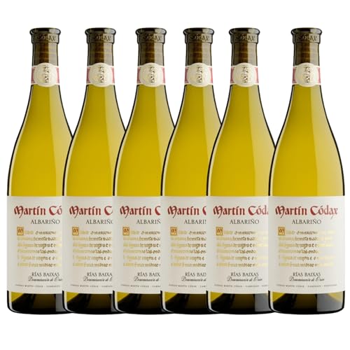 Martín Códax Albariño| Vino Blanco Gallego Sin Igual, Fresco y Aromático, Perfecto para Disfrutar en Cualquier Ocasión | Pack 6 Botellas de 75cl