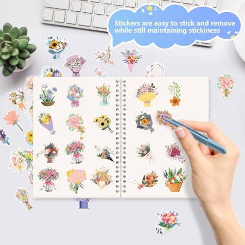 Álbum reutilizable para colección de pegatinas DHATMYC, 2 unidades, con 32+32 hojas en papel de liberación en blanco, tamaño A5, organizador para adultos (azul + morado) miniatura 3