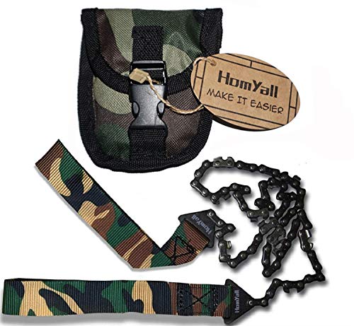Homyall Pocket Chainsaw Portable Hand Saw Rope Saw Compact Tool for Garden work Tree Cutting Camping 36inch-16Teeth