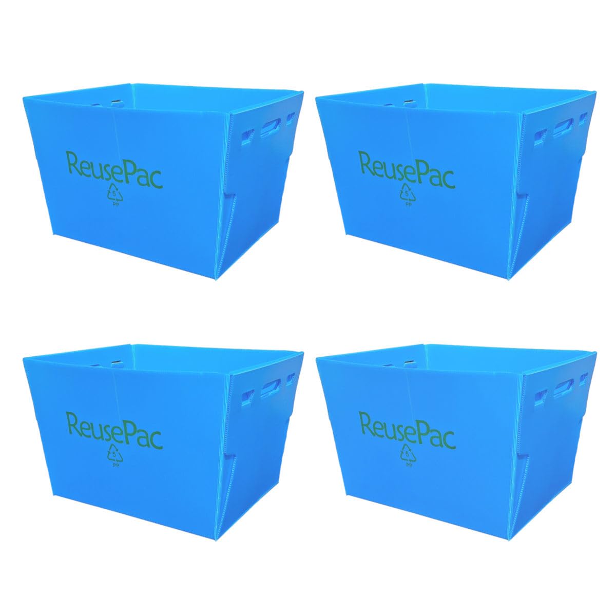 REUSEPAC Postal Mail Tote Nestable Box, Storage Bin, Container, Basket, Organizer for Home and Business, Corrugated Plastic, Lightweight, Heavy Duty,