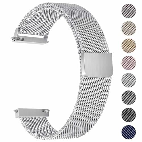 Image of Tobfit 22mm Strap Compatible for Fire-Boltt Ninja Call Pro, Phantom, Ring, Visionary (Watch Not Included), Stainless Steel Chain Strap with Magnetic Buckle for Men&Women