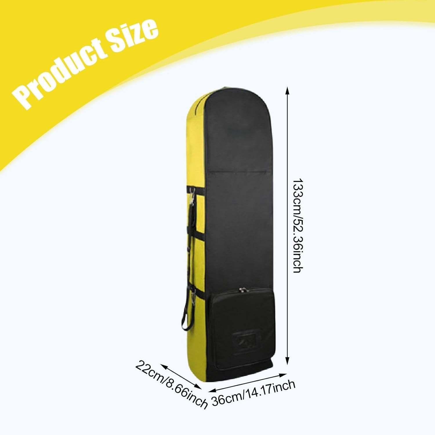 Bag Golf Club Cover Lightweight Portable Gear Transportation Cart Bag Carry Case, Yellow