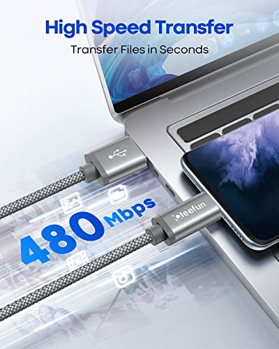 CLEEFUN Cavo USB C [1m, 2 Pezzi], 3A Cavo USB a a