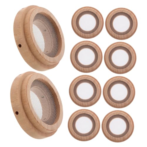 CALLARON 10 Piezas De Anillo De Jade Palos Silvestres Naturales Almohadillas Quemadoras Kit De Rodillas Almohadilla Cónica Estuche De Madera Beige