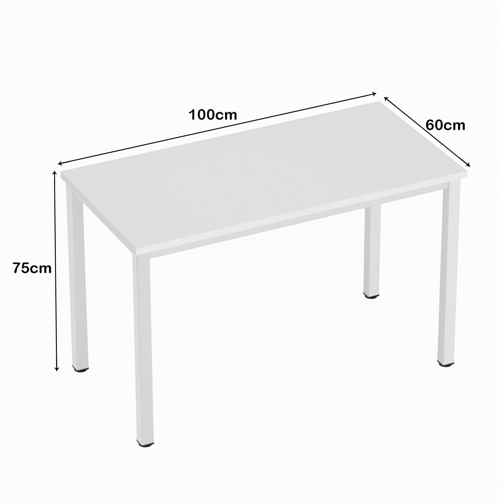 SogesHome Computertisch 80 x 40 cm Kompakter Schreibtisch Büroschreibtisch Eckschreibtisch für den kleinen Schreibtisch im Home Office, weiß AC3DW-8040-SH