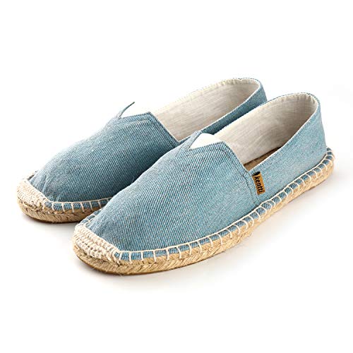 Espadrilles für Herren in Denim mit natürlicher Jutesohle