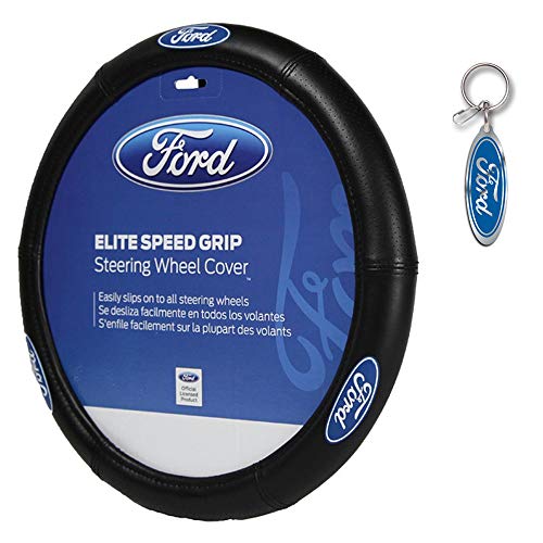 Plasticolor-008851ZA1-Ford-Steering-Wheel-Cover-with-Fancy-Logo-Keychain