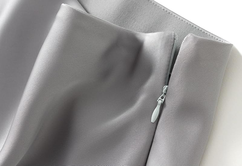 Women’s Satin Silk Midi Skirt Fishtail Mermaid High Waist Long Skirts2