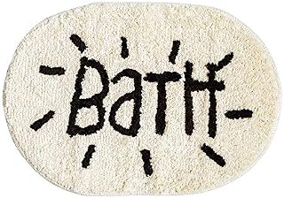 Colorpapa Round Bath Mat Bathroom Door Mat with Word Bath Pattern Funny