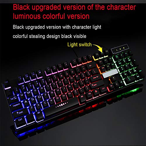 Weite Teclado mecânico para jogos com retroiluminação de LED tricolor com cabo USB destacável – Vers