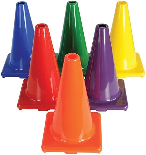 Kaplan Early Learning Juego de conos de arco iris de 120in