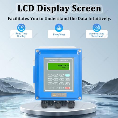 Medidor de flujo ultrasónico portátil con sensor de temperatura 3