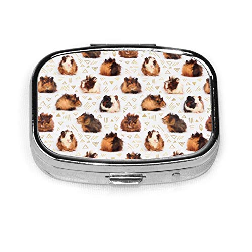 Preisvergleich Produktbild Meerschweinchen benutzerdefinierte Fashion Square Pill Box Tablet Halter Tasche Geldbörse Veranstalter Fall Dekoration Box