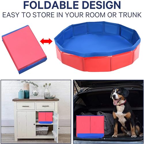 Hundepool, Planschbecken für Haustiere, 50 x 8 cm Pool für Hunde und Katzen, Faltbarer Pool für Hunde, Pool für große und kleine Hunde, tragbarer Pool für Haustiere