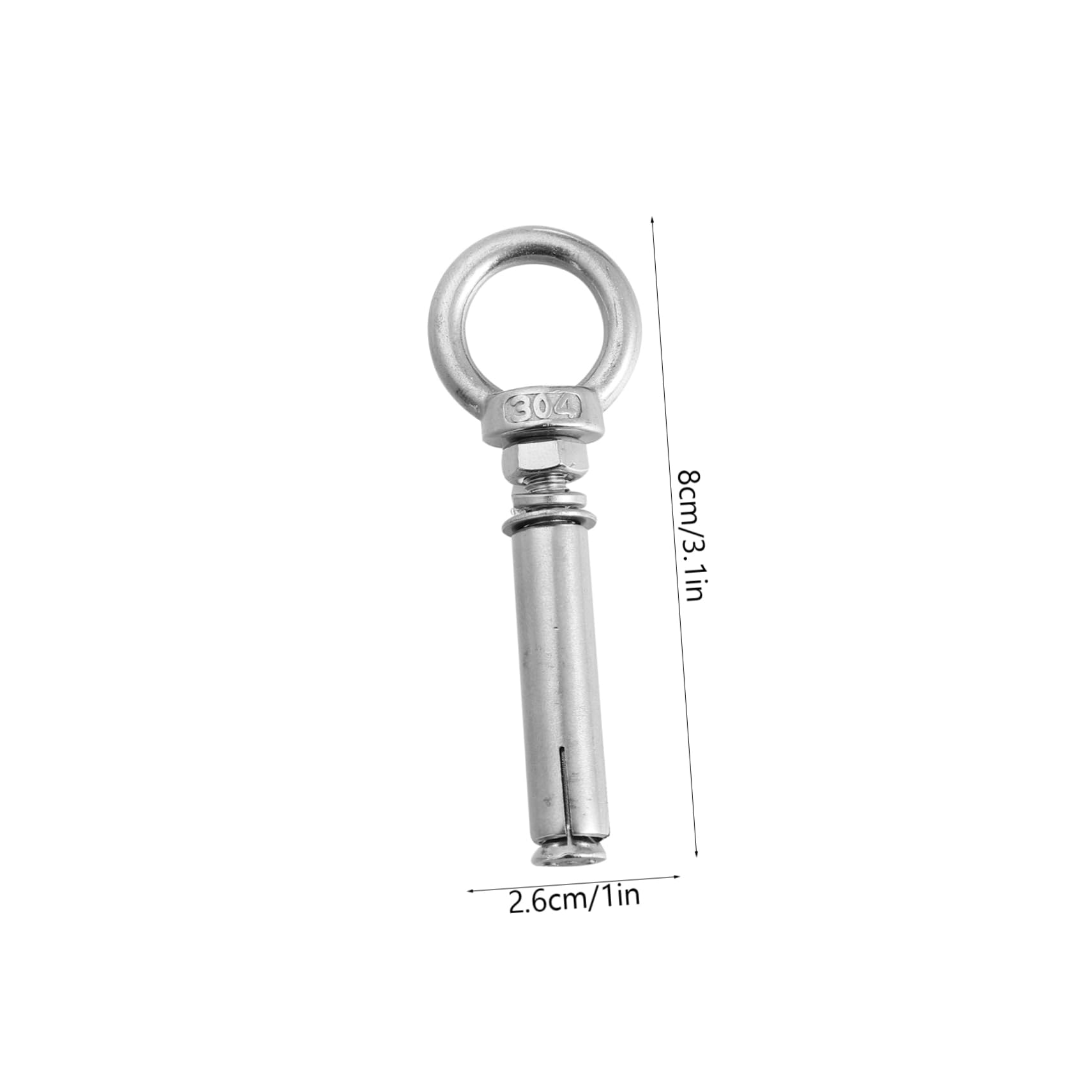 Unomor Sturdy Stainless Steel Lifting Ring 5pcs Expansion Eyebolts Easy Install for Air Conditioners