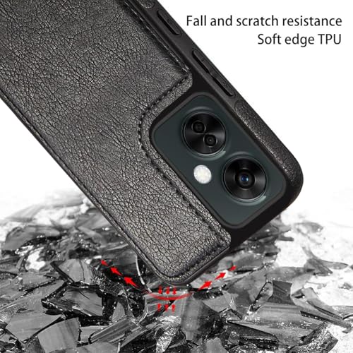 Image of MOBILOVE PU Leather Flexible Back Case Cover for | OnePlus Nord CE 3 Lite 5G (Black)