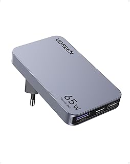 UGREEN Nexode Air Charger Ultra Slim 65W, Universal Travel Charger Adapter Compatible with Galaxy S26/ S25, MacBook, iPad,…