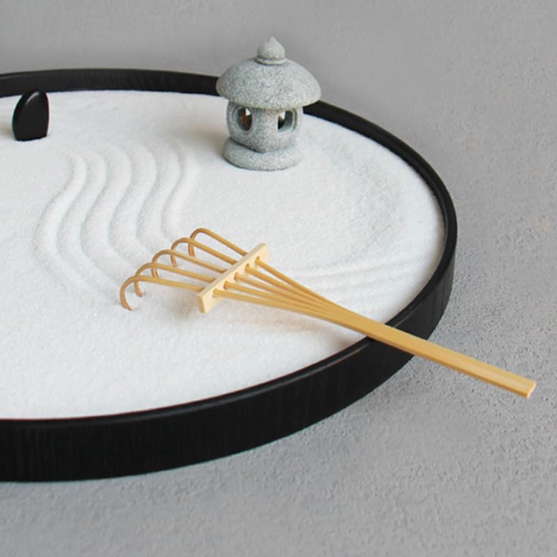 Conjunto Mini Rastrillos Zen de Madera 6 Piezas miniatura 5