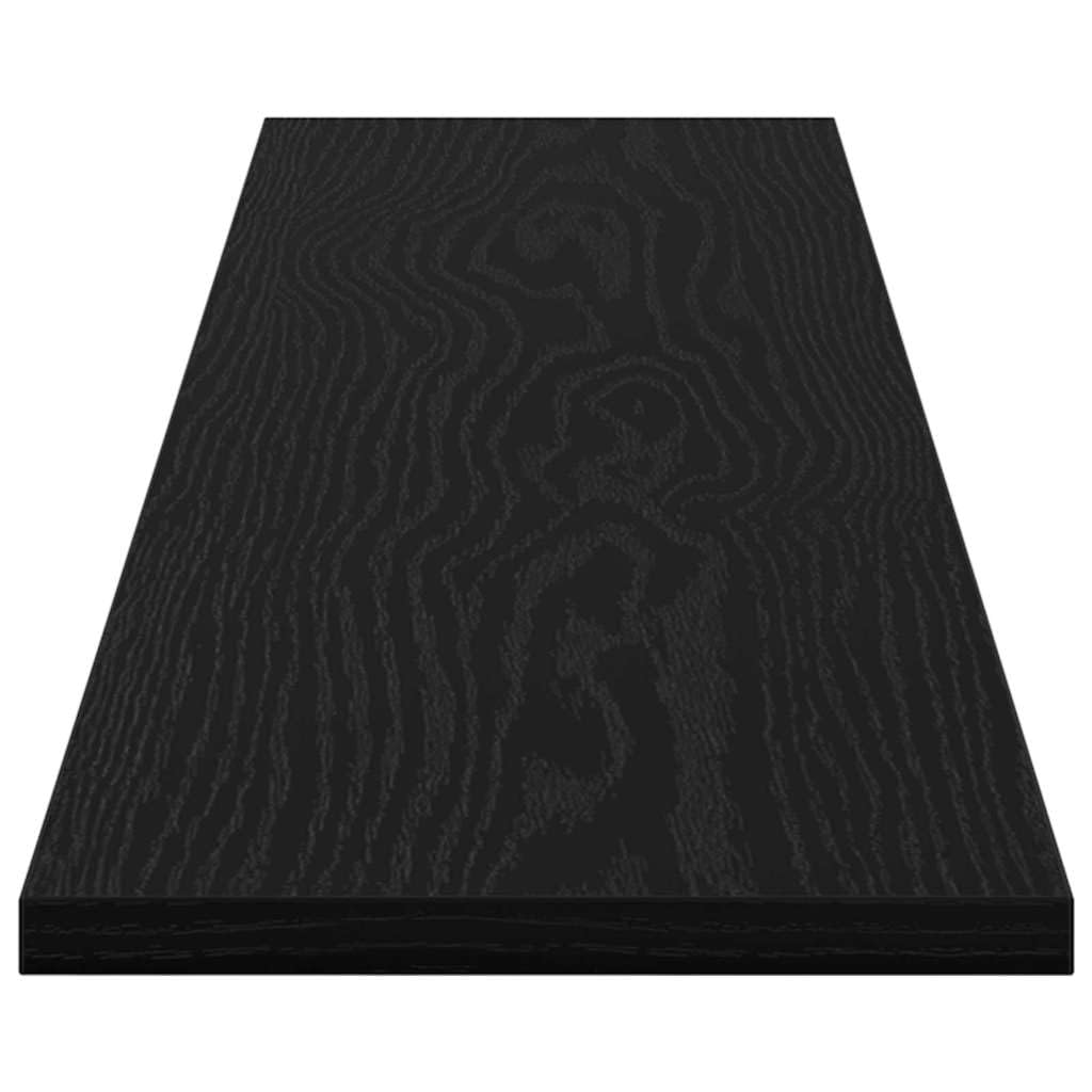 Czarne półki na książki, zestaw 4 sztuk, 100 x 20 x 1,5 cm, drewniane półki ścienne do salonu, biura, sypialni i miejsca do przechowywania, nowoczesny wystrój domu, łatwa instalacja
