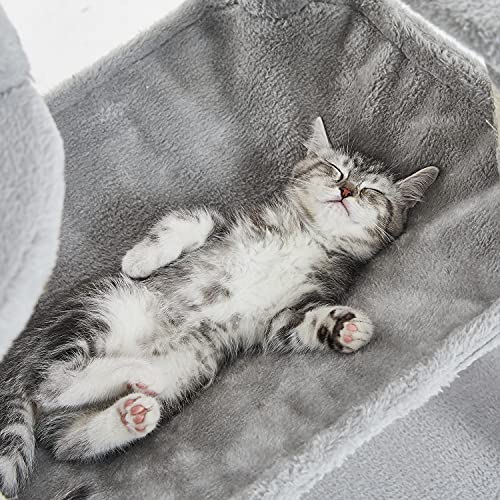 Kilodor 49.2 Inches Multi-Level Cat Tree Condo,Cat Tower With Sisal Scratching Post, Plush Perches,Hammock,Kitten Playhouse #TOP3