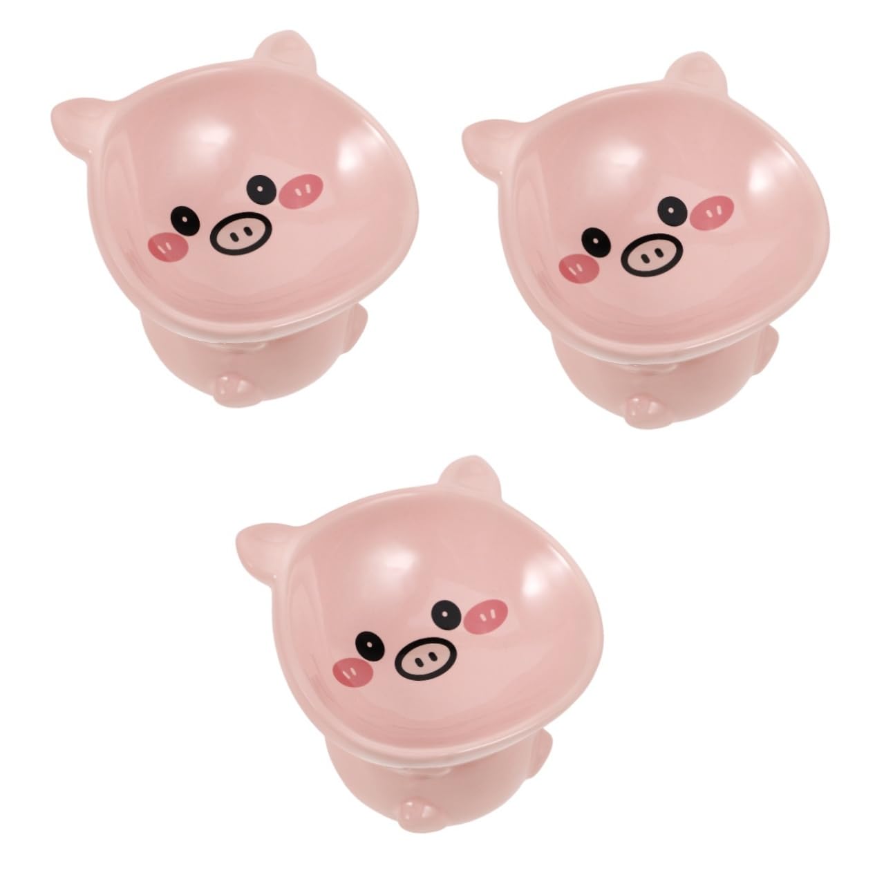 INOOMP 3piezas Comedero Elevado para Gatos De Cerámica con Base Antideslizante De Plato para Comida y Agua para Gatos De Interior y Decoración del Hogar