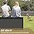 Devoko 100 Gallon Waterproof Large Resin Deck Box Indoor Outdoor Lockable Storage Container for Patio Furniture Cushions Garden Tools (100 Gallon, Black)