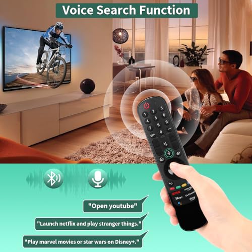 Image of for LG-TV-Remote MR22GN, Voice Replacement for LG Magic Remote for 2022 OLED QNED NanoCell Series Smart TVs with Pointer and Voice Function