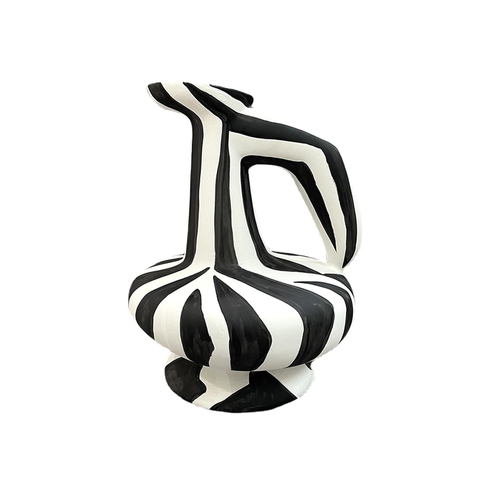 Vasi per fiori Vaso Vasi A Strisce Bianche Nere for La Decorazione Della Tavola Scaffale Soggiorno Centrotavola(Black White B)