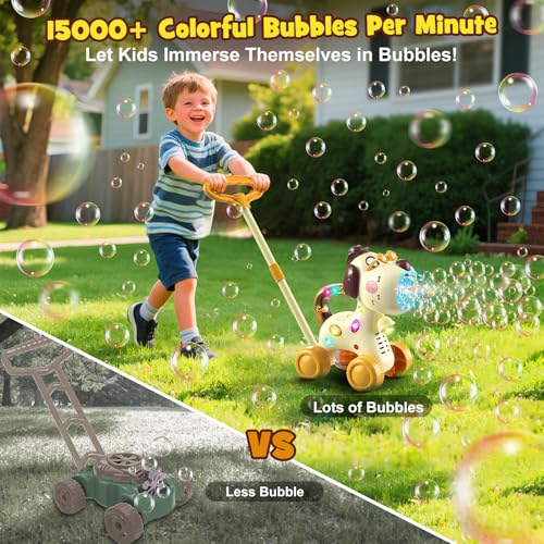 Nicmore Automatic Bubble Machine for Toddlers: Portable Dog Bubble Maker Blower Toys for 3 4 5 6 Year Old Boy Girl Kids Outdoor Toys for Easter Party Birthday